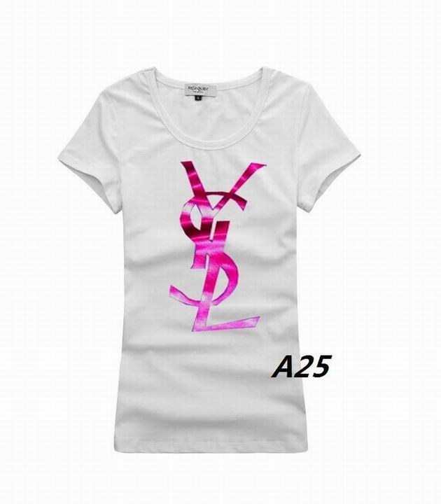 YSL short round collar T woman S-XL-061
